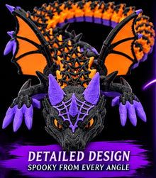 Halloween Spiderweb Dragon – Articulated 3D Printed Dragon with Pumpkin Witch Hat Tail