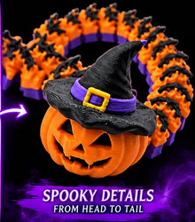 Halloween Spiderweb Dragon – Articulated 3D Printed Dragon with Pumpkin Witch Hat Tail