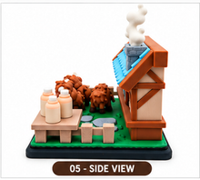 Highland Cow Farm Playset – 3D Printed Cow Farmhouse Playset & Gift