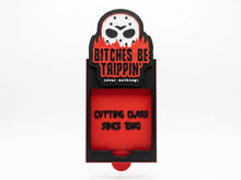 3D Printed Horror Movie Sticky Note Holder: Hockey Mask, Sarcastic Office Decor