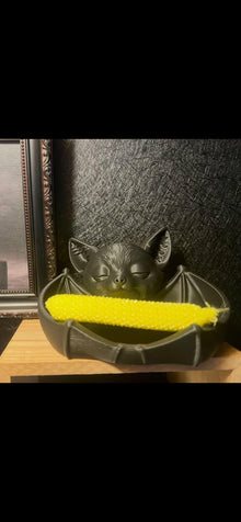 Sleeping Bat Soap Dish, Sponge Holder & Trinket Tray