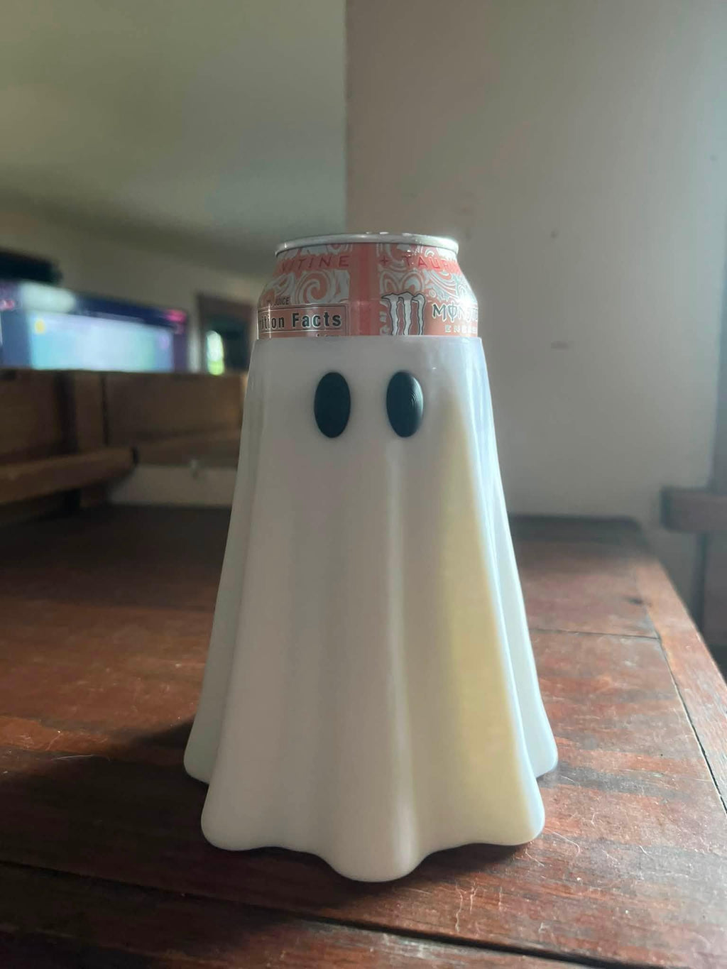 3D Printed Ghost Can Holder | Spooky Halloween Energy Drink Sleeve