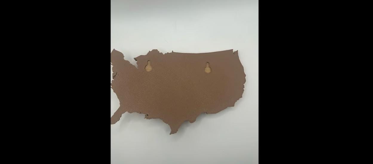 3D USA Map Plaque: Bald Eagle, American Flag Relief Wall Art - Rustic Wood-Tone Decor