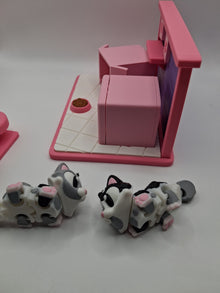 3D Printed Cat Playset with 2 Articulated Cats | Interactive Kitty Room Playset