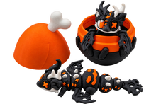 Halloween Dragon with Egg | 3D Printed Articulated Dragon | Spooky Dragon | Halloween Gift