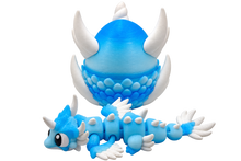 Ice Dragon with Egg | 3D Printed Articulated Dragon | Frost Dragon | Fantasy Dragon Gift