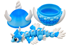 Ice Dragon with Egg | 3D Printed Articulated Dragon | Frost Dragon | Fantasy Dragon Gift