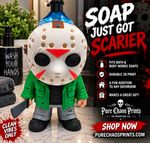 Horror Hockey Mask Soap Holder – 3D Printed Bathroom Decor