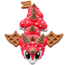 Ice Cream Dragon with Egg | 3D Printed Articulated Dragon | Cute Dessert Dragon | Dragon Egg