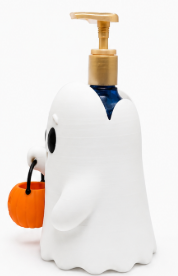 Spooky Ghost Soap Dispenser Holder (Trick-or-Treat Bucket Edition)