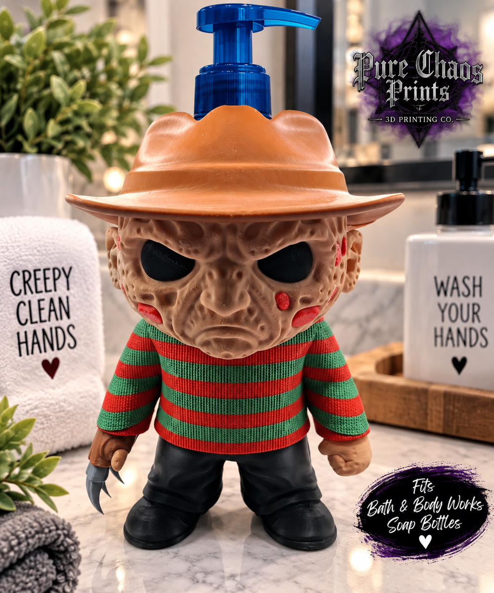 3D Printed Freddy-Inspired Soap Holder – Horror Soap Dispenser Holder