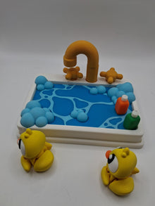 3D Printed Duck Bath Time Playset | Interactive Mini Bathtub & Duck Toy Set