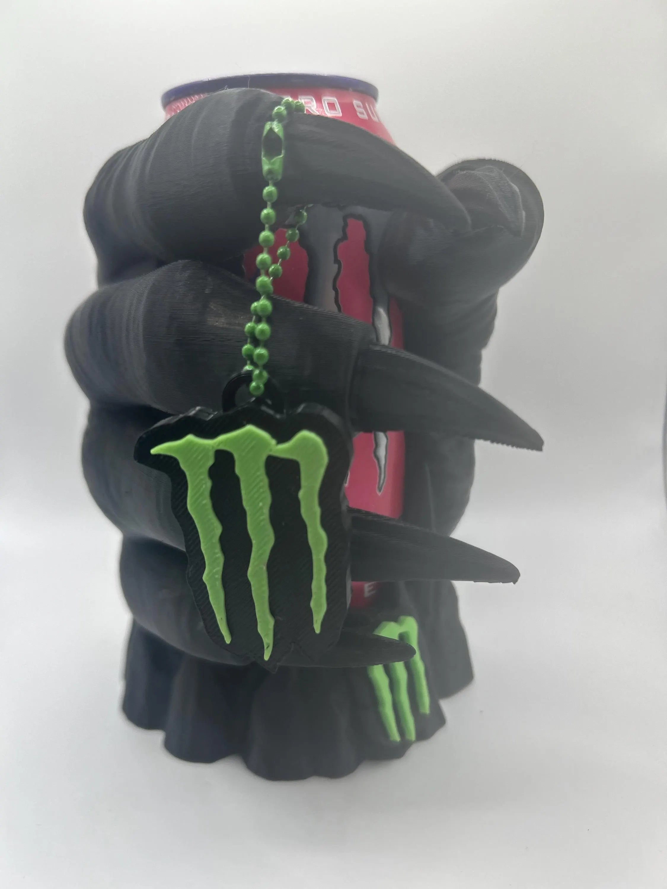 3D Printed Monster Claw Can Holder Mug with Handle – 16oz Energy Drink Cooler