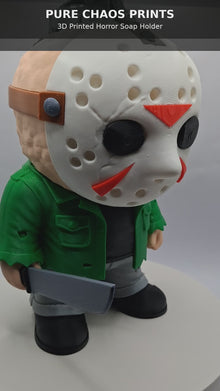 Horror Hockey Mask Soap Holder – 3D Printed Bathroom Decor