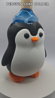 3D Printed Penguin Soap Holder | Cute Bath & Body Works Soap Bottle Holder
